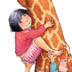 Giraffe and Kids